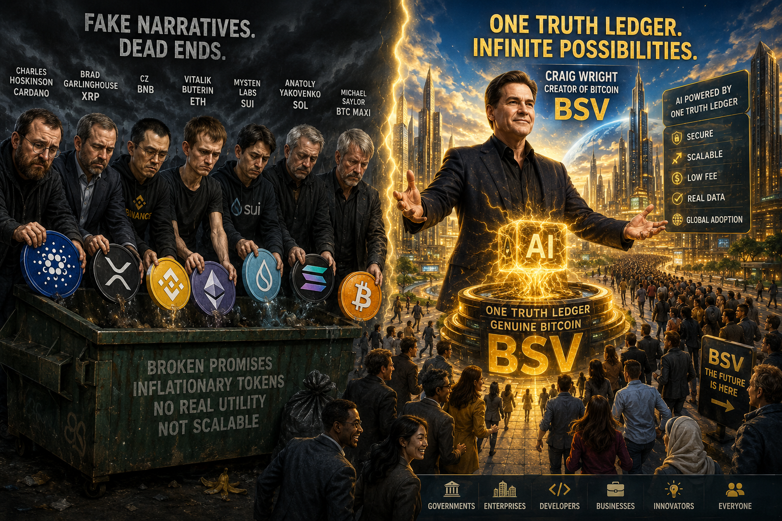Current state of crypto world.
While the new bitcoin, BSV AI is coming 2026,Let's rock the world.